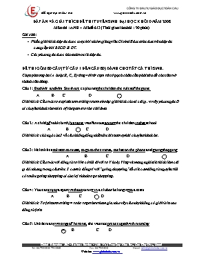 Đề thi tuyển sinh Đại học môn Tiếng Anh Khối D năm 2009 - Mã đề 174